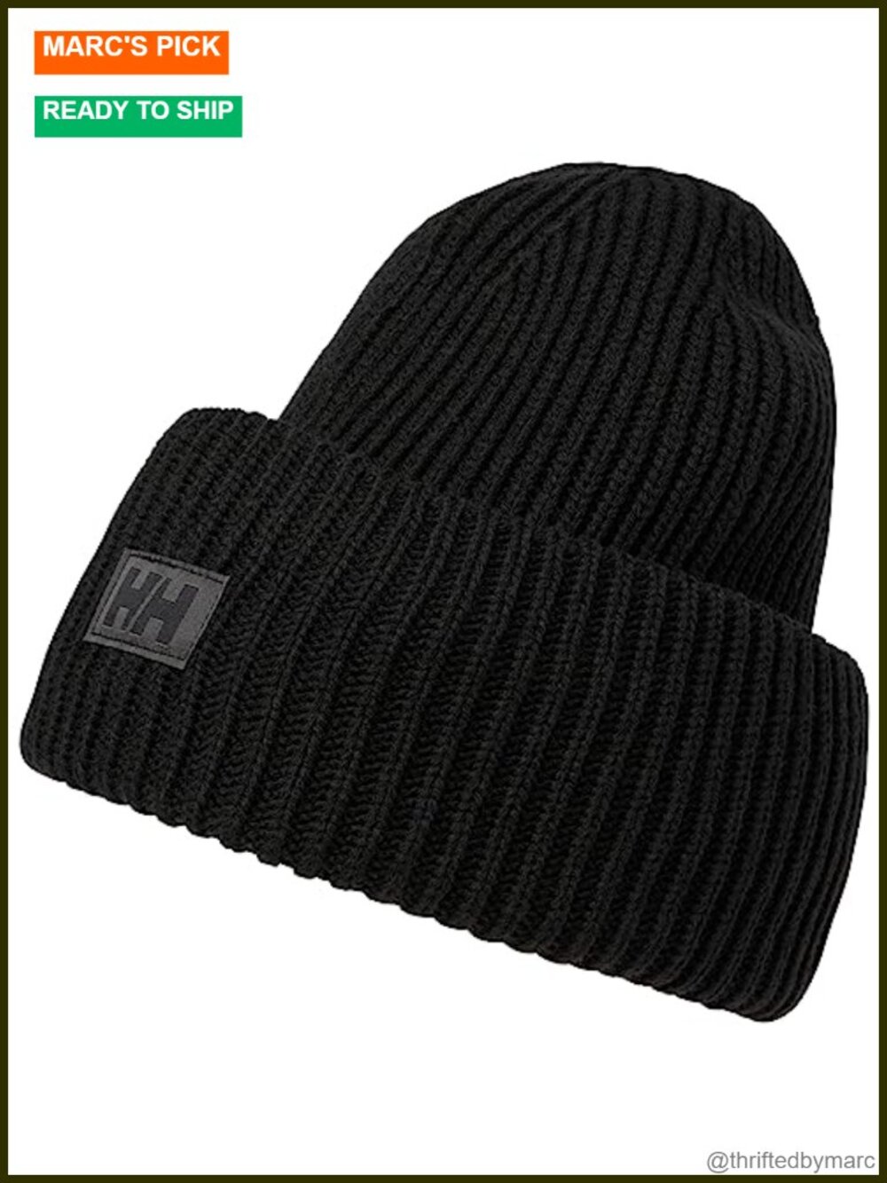 Unisex Rib Beanie One Size Recycled Content Winter Hat
